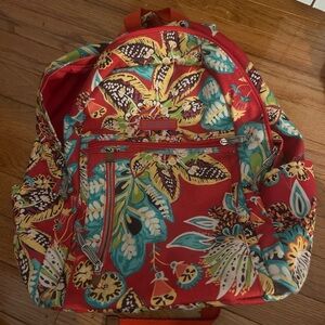 Vera Bradley Red Floral Backpack